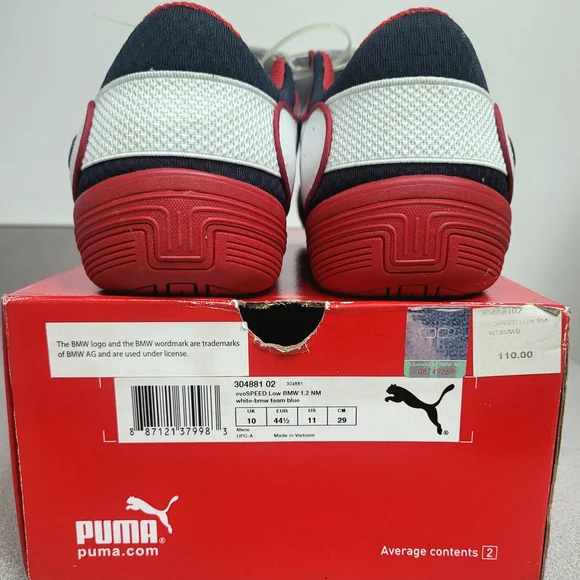 Puma Men's White and Red Sneakers - Picture 5 of 9